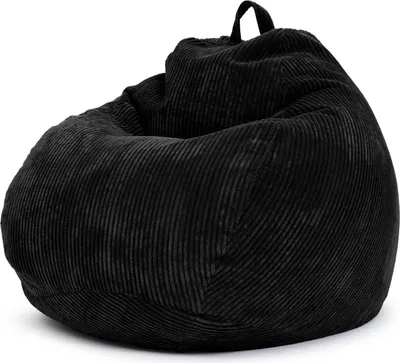Produktbild von Green Bean® Indoor Sitzsack "Scoop" 90x110cm mit EPS Perlen Füllung - Cordstoff kuschelig, weich, waschbar - Schwarz