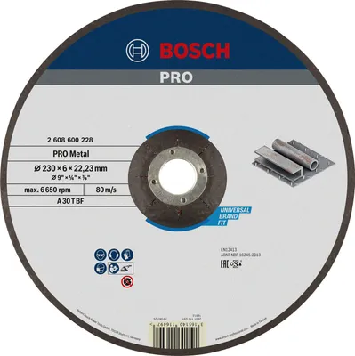 Immagine prodotto di Disco abrasivo Bosch PRO Met, 230x6x22,23m