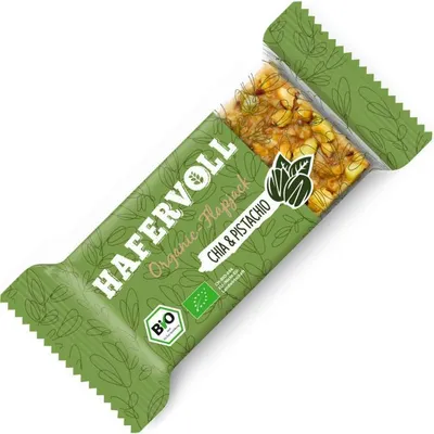 Produktbild von Hafervoll Organic-Flapjack Chia & Pistachio 60g