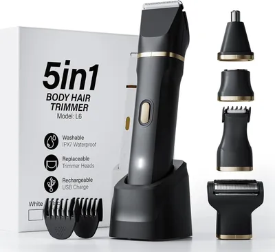 Produktbild von MIFXIN 5-in-1 Damenrasierer & Bikini-Trimmer, nass & trocken, schmerzfrei, IPX7 wasserdicht, wiederaufladbar, für Beine, Achseln & Intimbereich