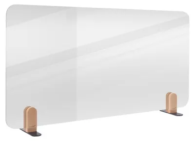 Produktbild von Legamaster ELEMENTS Tischtrennwand transparent 60x120cm Halterungen, Schreibtisch-Trennwand, Transparent, 1200 x 5 mm, Polymethylmethacrylat (PMMA),C158462, 1200 mm