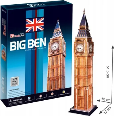 Zdjęcie produktu dla CubicFun Big Ben 3D puzzle 44 szt. Budynki
