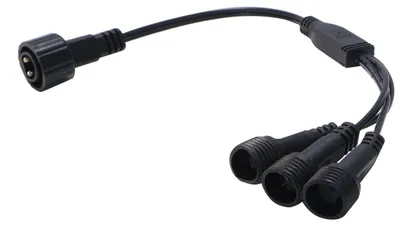 2-Pin 1-zu-3 Y-Splitter für Lichterketten, IP65, 0,5 m