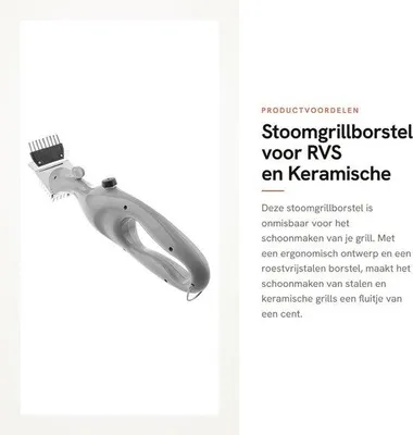 Productafbeelding van Stoomgrillborstel voor RVS en Keramische Grill