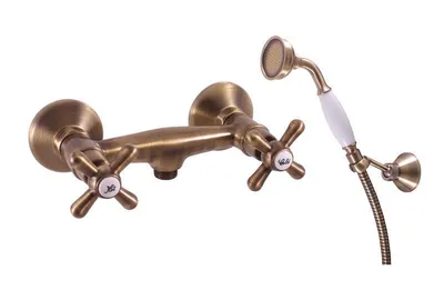 Obrázek produktu pro Slezák-RAV Vodovodní baterie sprchová Slezák RAV Morava Retro MK180/2SM Barva: stará mosaz, Rozměr: 100 mm