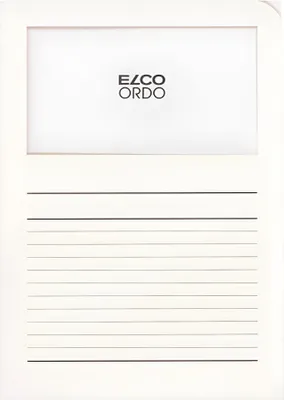 Produktbild von ELCO Sichtmappe Ordo classico - mit Sichtfenster und Linien, weiß