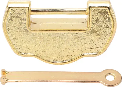 Immagine prodotto di Chiave per lucchetto in lega di zinco vintage, orizzontale, aperta, in ottone, con lucchetto per portagioie, valigia, cassetto, decorazione per la casa