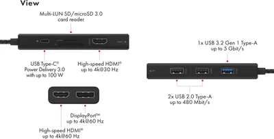 Produktbild von ICY BOX IB-DK4011-CPD USB Type-C Docking Station