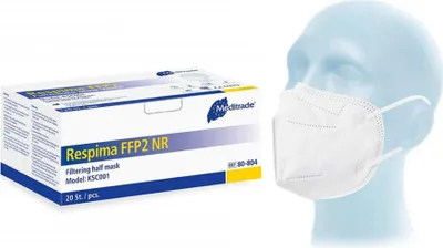 Produktbild von Meditrade Respima® FFP2Atemschutzmasken, FFP 2, o. Ventil | Packung (20 Stück)