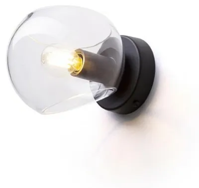 Produktbild von RED - DESIGN RENDL RENDL Solaria Aufputzleuchte, Klarglas/Schwarz, 230 V, E14, 7 W, R13994
