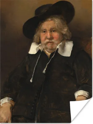 Produktbild von MuchoWow® Poster Bildnis eines alten Mannes - Rembrandt van Rijn 90x120 cm - Wohnzimmer