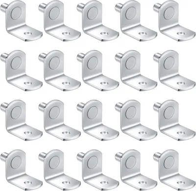 Zdjęcie produktu dla Metalowe wsporniki w kształcie litery L, 5 mm, 20 sztuk, do półek