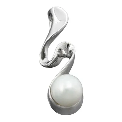 Produktbild von Anhänger 23x7mm mit Zuchtperle Silber 925 silber 23x7mm