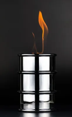 Produktbild von Öllampe Barrel Feuertonne für Brenngel in Chrom 3316