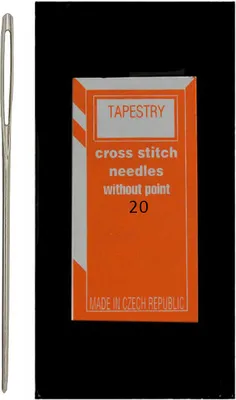 Produktbild von 25 Sticknadeln ohne Spitze im Nadelumschlag Kreuzstichnadeln Nadeln Größenwahl, Größe:20