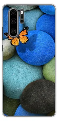 Image de 1001Coques - Coque silicone compatible avec Huawei P30 Pro - Motif papillon galet bleu - Design original imprimé en France