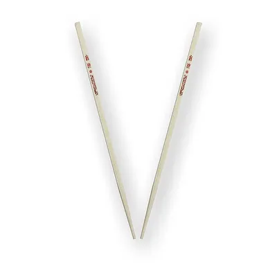 Produktbild von JADE TEMPLE Einweg Essstäbchen aus Bambus, 24 cm, mit asiatischer Verzierung, geschmacksneutral, 10 Paare pro Vorteilspackung, 24.5 x 14 x 6 cm, Braun