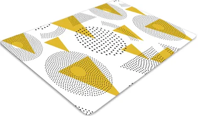 Obrázek produktu pro Ochranná podložka pod židli - Ochranná podložka pod židli - Podložka pod podlahu - 100x70 cm - Kolečka a trojúhelníky