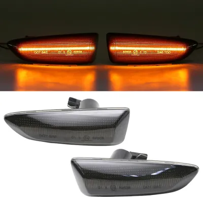 Zdjęcie produktu dla 2x Kierunkowskazy boczne LED w kolorze czarnego dymu SET do Opel Astra J K Insignia B