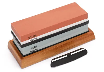 Produktbild von 400/1000 3000/8000 Grit Premium Whetstone Schnittschärfen Stein Set Sharpenernon Slip Basis Cutter Cutter Spitzer
