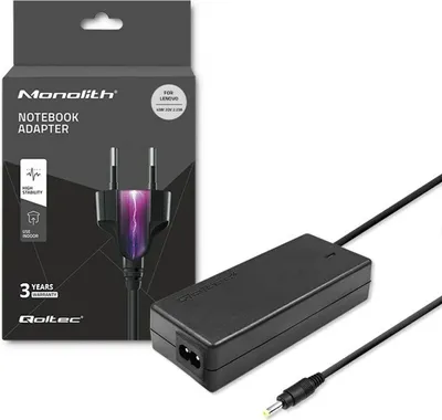 Produktbild von Qoltec Lenovo Laptop-Netzteil 45 W | 20 V | 2,25 A | 4,0 x 1,7 | + Netzkabel