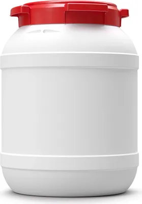 Produktbild von CurTec 26 Liter Weithalsfass Schraubdeckelfass aus HD-PE, rot-weiss
