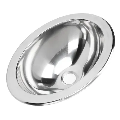 Immagine prodotto di Lavello da bar a vasca singola, lavello da bar in acciaio inox, lavello da bar rotondo, lavello da cucina a vasca singola, lavello ovale in acciaio inox, lavello da bagno per camper