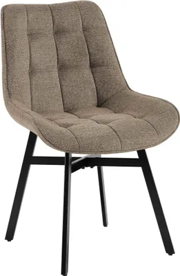 Produktbild von CLP Esszimmerstuhl Colby gepolstert mit Rückenlehne bis 140 kg belastbar taupe Material Stoff