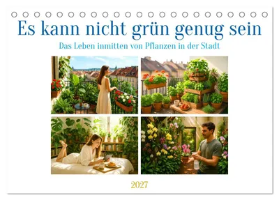 Immagine prodotto di Il verde non è mai abbastanza (calendario da tavolo 2027, formato DIN A5 orizzontale), calendario mensile CALVENDO