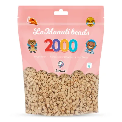 Image de La Manuli 2000 Midi perles à repasser marron clair Ø 5 mm Perles à enfiler Beads