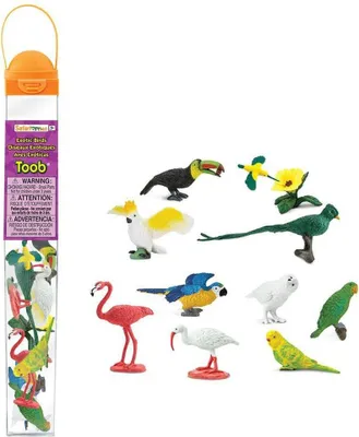 Produktbild von Safari 680404 Exotische Vögel Toob Mini Spielfiguren - Set