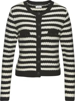 Produktbild von LASCANA Strickjacke schwarz-weiß gestreift Größe 40/42