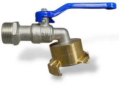 Produktbild von Kugelauslaufhahn Wasserhahn Auslaufhahn Schnellkupplung Messing Blau 3/4 Zoll