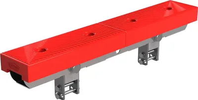 Immagine prodotto di Supporto lungo tampone in PU supporto per la barca rimorchio de barca poliuretano SUPROD PAD600-TPU, 600x100 mm, rosso