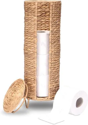 Produktbild von Wasserhyazinthen- Toiletpapierhalter, stehende Toiletentisch für 4 Rollen