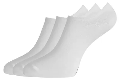 Productafbeelding van Bamboo Basics onzichtbare sokken, 3 paar, gebreide voetbedekkers, wit, uni