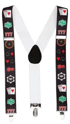 Image de Poker bretelles noir-coloré - taille unique