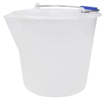 Zdjęcie produktu dla Wiadro 12 litrów, LDPE, biało-naturalne