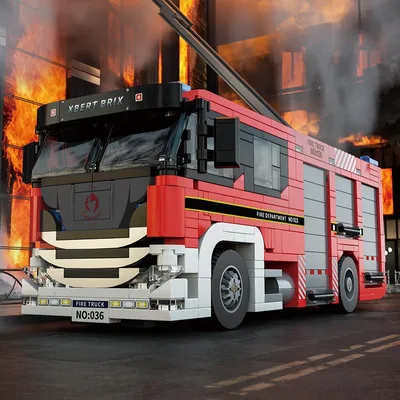 Produktbild von Bausteine Feuerwehrauto 704 Teile Konstruktionsspielzeug Kinder