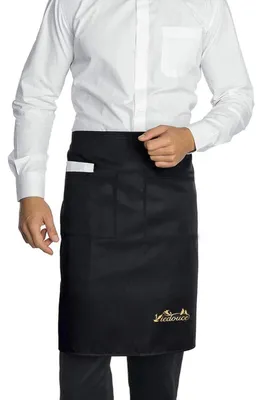 Produktbild von Schürze Wasserdicht mit 2 Taschen Schwarz 70x58 cm