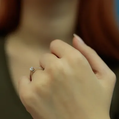 Produktbild von 0,18 Carat Diamant Antragsring 14 Karat Weißgold - 50 (15,90 mm)