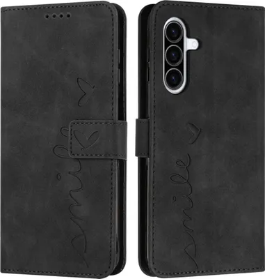 Produktbild von Samsung Galaxy A56 Hülle - Coverup Smile Klapphülle - Schwarz