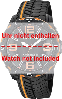 Produktbild von Calypso Uhrenarmband schwarz / orange Band Kautschuk | K5762/3 K5762
