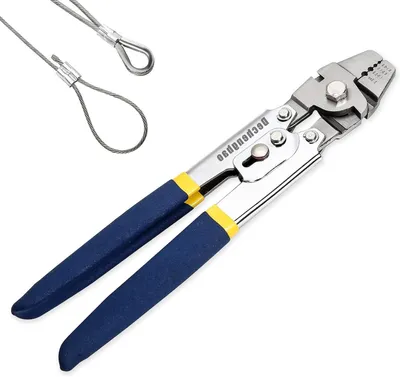 Productafbeelding van Draadkabel Krimptang - Krimptang Vislijn - Kabel Bevestigen - Roestvrij Staal - Tot 2.2 mm - Zilver