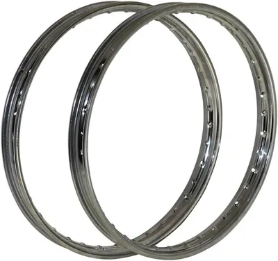 Produktbild von Felgen Set verchromt 1,20 x 17 Zoll 36-Loch für Hercules, Honda, Kreidler, Piaggio, Puch und Zündapp