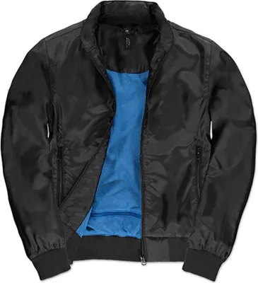 Produktbild von B&C JW964 | Damen Jacket Trooper /  wasserabweisend (400 mm) - Farbe: Black/Cobalt Blue - Größe: S