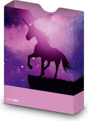 Produktbild von itenga Heftbox DIN A4 Hochformat aus PP Motiv magisches Einhorn