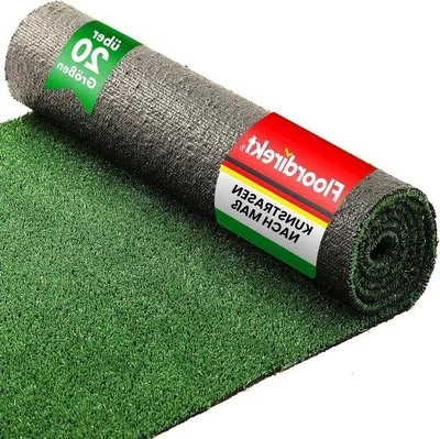 Immagine prodotto di Tappeto da balcone in erba sintetica - Decorazione per esterni - Resistente alle intemperie - 1 x 3 m - Verde