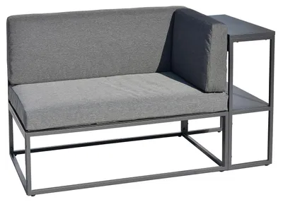 Produktbild von home24 Balkonsofa - Stahl / Webstoff - Grau