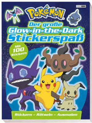 Immagine prodotto di Pokémon: Der große Glow-in-the-Dark Stickerspaß: Stickern - Rätseln - Ausmalen